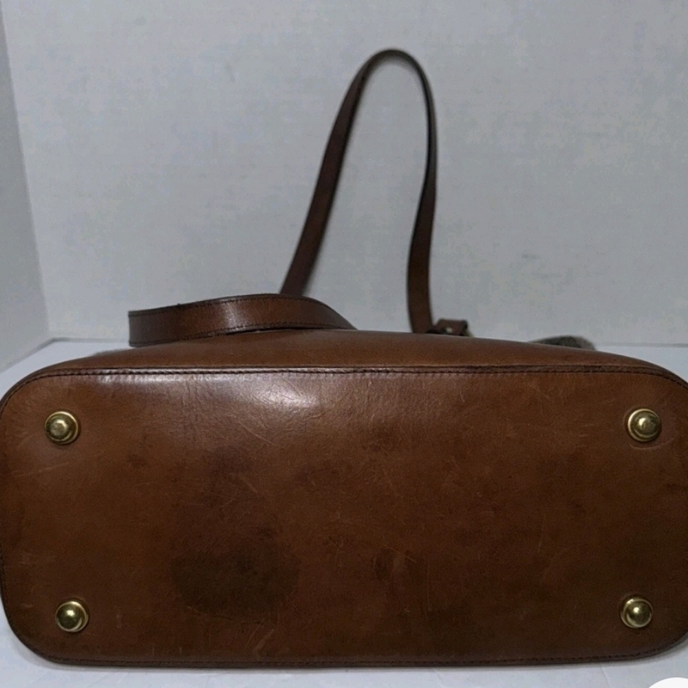 🍂BRAHMIN ASHER LEATHER & STRAW SHOULDER BAG EUC GREAT FOR SPRING - Picture 13 of 16